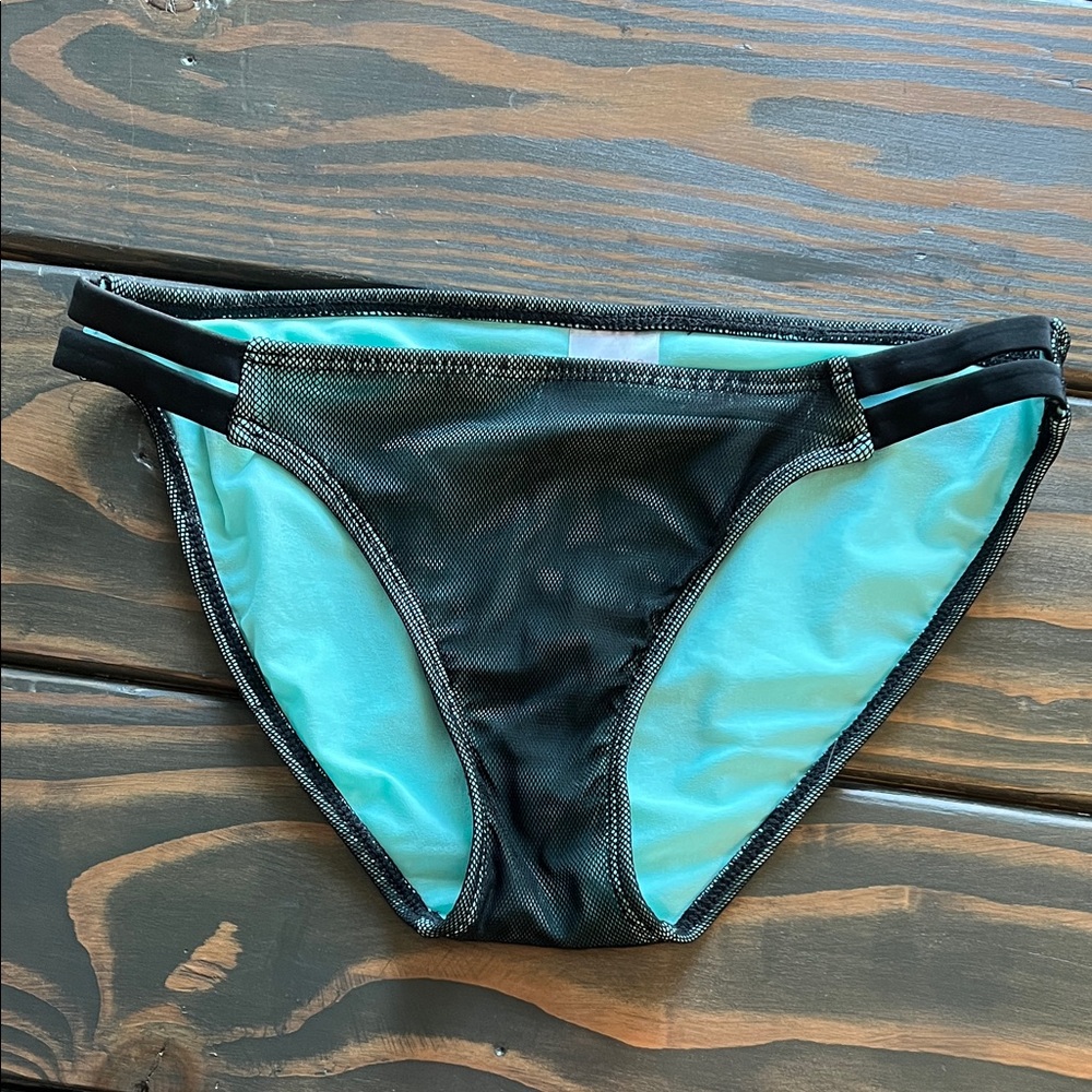 Xhilaration Black and Blue Bikini Bottom